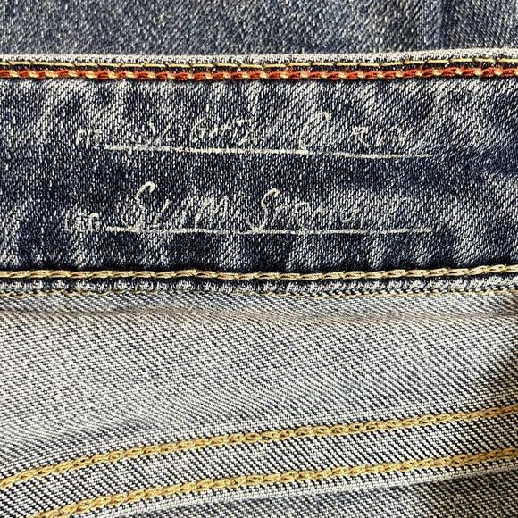 Eddie Bauers Women Jeans 10T Blue Skinny Leg Distressed Denim Y2K Casual Retro - Picture 3 of 14